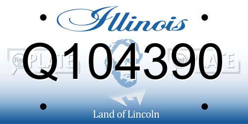 Q104390 Illinois License Plate