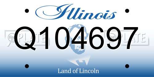 Q104697 Illinois License Plate