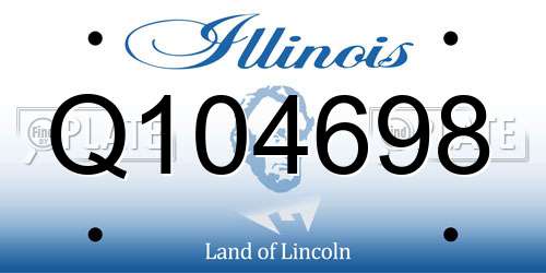 Q104698 Illinois License Plate