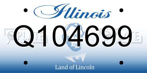 Q104699 Illinois License Plate