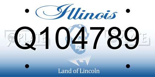 Q104789 Illinois License Plate