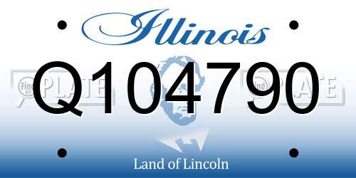 Q104790 Illinois License Plate