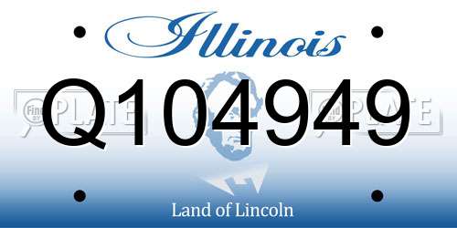 Q104949 Illinois License Plate