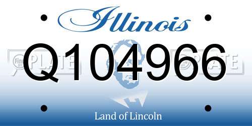 Q104966 Illinois License Plate