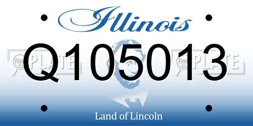 Q105013 Illinois License Plate