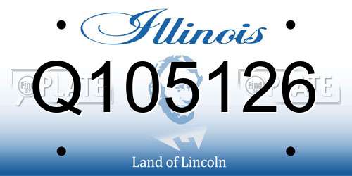 Q105126 Illinois License Plate