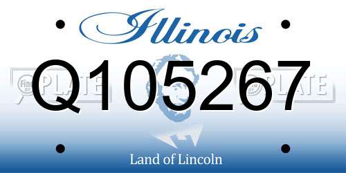 Q105267 Illinois License Plate