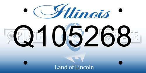 Q105268 Illinois License Plate