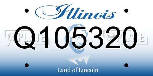 Q105320 Illinois License Plate