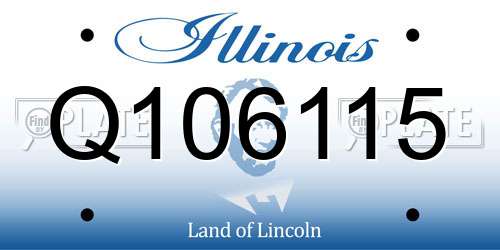 Q106115 Illinois License Plate