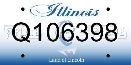 Q106398 Illinois License Plate