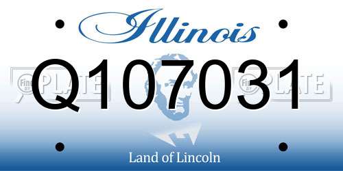 Q107031 Illinois License Plate