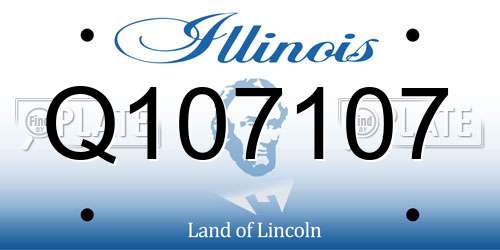 Q107107 Illinois License Plate