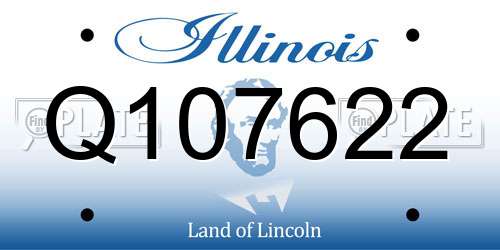 Q107622 Illinois License Plate