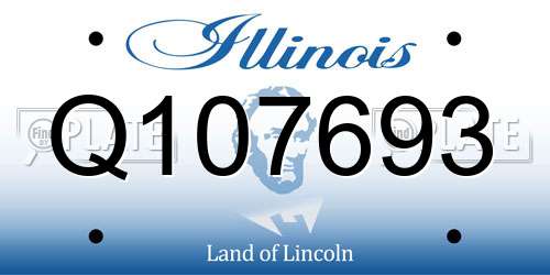 Q107693 Illinois License Plate