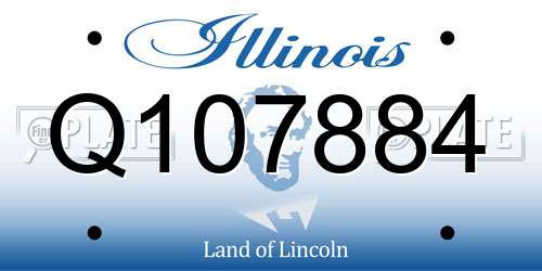 Q107884 Illinois License Plate