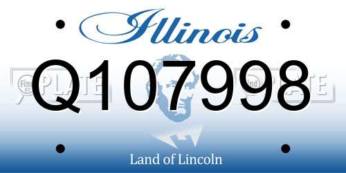 Q107998 Illinois License Plate