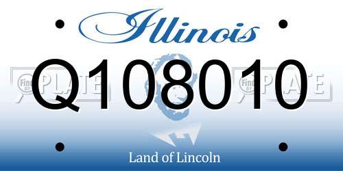 Q108010 Illinois License Plate