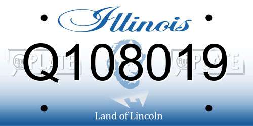 Q108019 Illinois License Plate