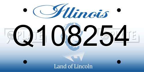 Q108254 Illinois License Plate