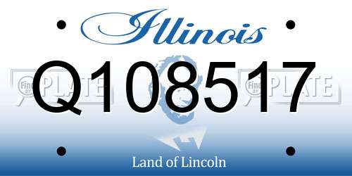 Q108517 Illinois License Plate