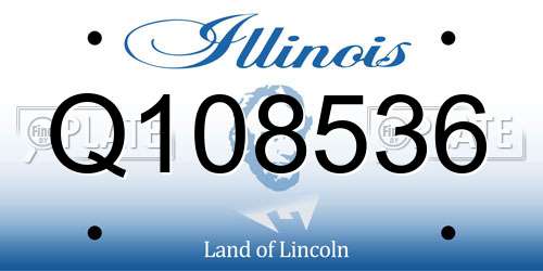 Q108536 Illinois License Plate