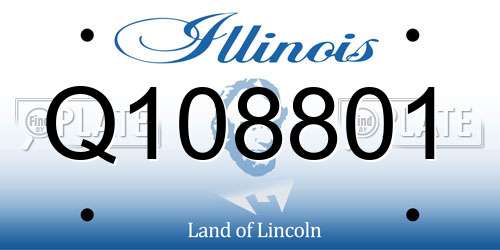 Q108801 Illinois License Plate