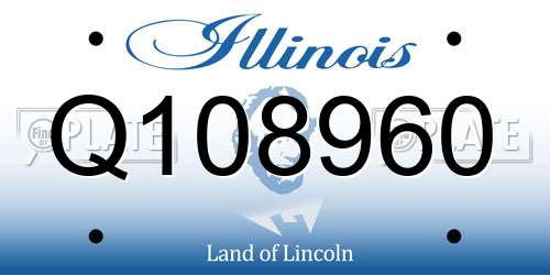 Q108960 Illinois License Plate