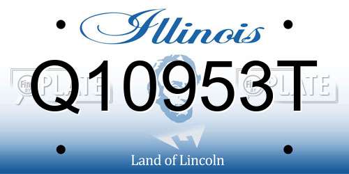 Q10953T Illinois License Plate
