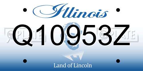 Q10953Z Illinois License Plate