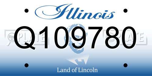 Q109780 Illinois License Plate