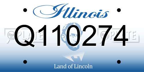 Q110274 Illinois License Plate