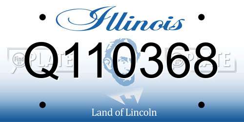Q110368 Illinois License Plate