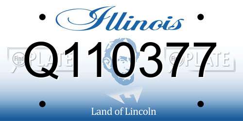 Q110377 Illinois License Plate
