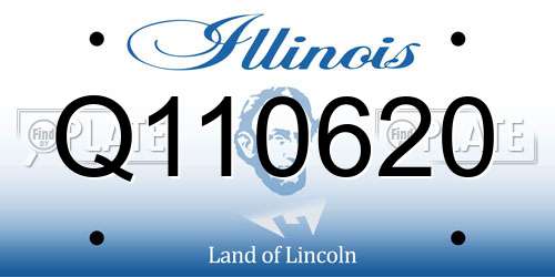 Q110620 Illinois License Plate