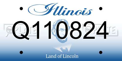 Q110824 Illinois License Plate
