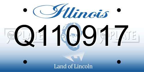 Q110917 Illinois License Plate