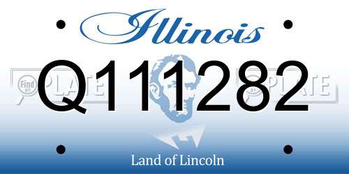 Q111282 Illinois License Plate