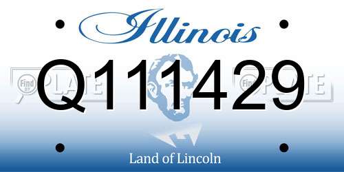 Q111429 Illinois License Plate