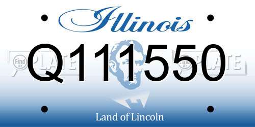 Q111550 Illinois License Plate