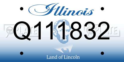 Q111832 Illinois License Plate
