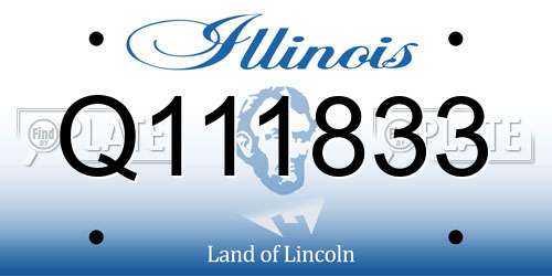 Q111833 Illinois License Plate
