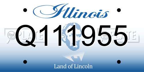 Q111955 Illinois License Plate