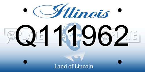 Q111962 Illinois License Plate