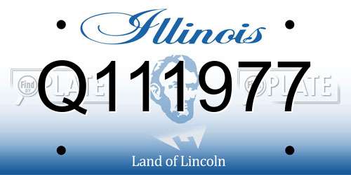 Q111977 Illinois License Plate
