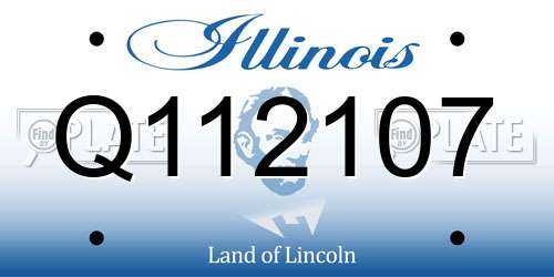 Q112107 Illinois License Plate