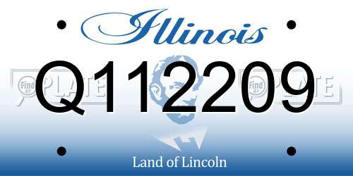 Q112209 Illinois License Plate