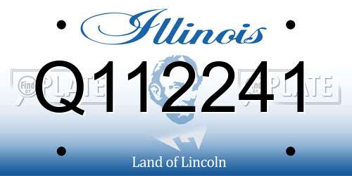 Q112241 Illinois License Plate
