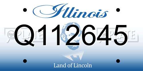 Q112645 Illinois License Plate