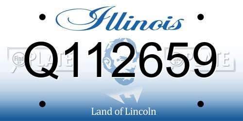 Q112659 Illinois License Plate